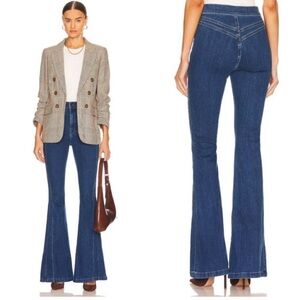 Veronica Beard Jeans The Sheridan Exaggerated Flare High Rise Size 27 Dark Wash